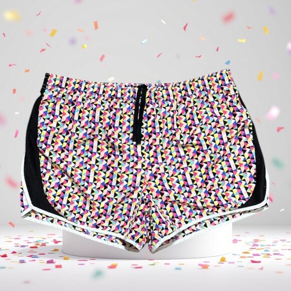 Lot of 2 ATHLETA Girl M 14/16 Un-Lined Activewear Shorts (INS 3.25") Blue Pink - Picture 4 of 13